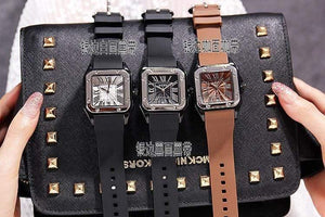 Planet Gates Women Watches Lady Luxury Wristwatches Rubber Silicon Dress Watch Square Quartz Dress Gift Student Clocks