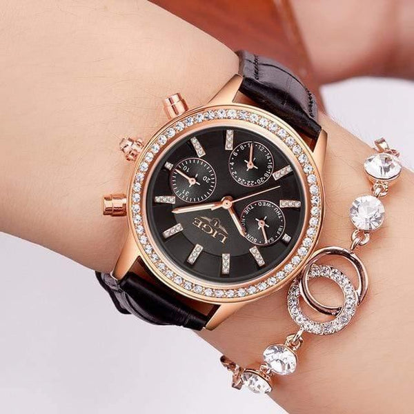 Planet Gates Women Watches Leisure fashion Leather Quartz Ladies Diamond Dress watch Female gift Relogio Feminino+Box