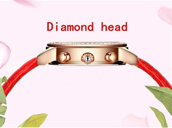 Planet Gates Women Watches Leisure fashion Leather Quartz Ladies Diamond Dress watch Female gift Relogio Feminino+Box