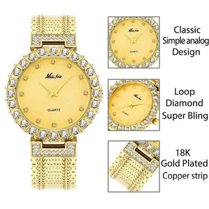Planet Gates Women Watches Luxury Brand Watch Bracelet Waterproof   Diamond Ladies Wrist Watches For Women Quartz Clock Hours