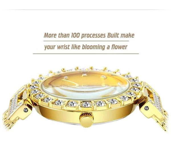 Planet Gates Women Watches Luxury Brand Watch Bracelet Waterproof   Diamond Ladies Wrist Watches For Women Quartz Clock Hours