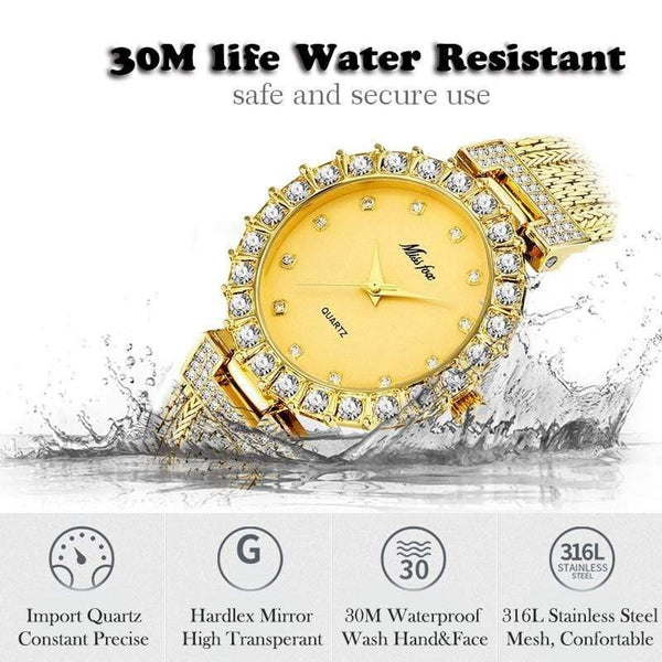 Planet Gates Women Watches Luxury Brand Watch Bracelet Waterproof   Diamond Ladies Wrist Watches For Women Quartz Clock Hours