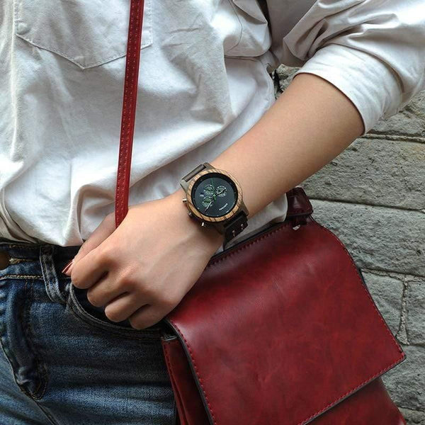 Planet Gates Women Watches Luxury Chronograph Date Quartz Watch Luxury Versatile Ladies Wooden Timepieces Accept Logo Drop Shipping