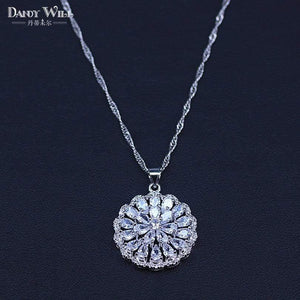 Planet Gates Women White Zircon Silver 925 Jewelry Sets Bracelets Pendant Necklace Rings Earrings With Stones Set Jewelery