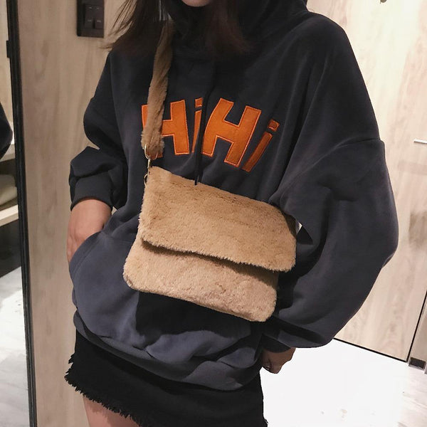 Planet Gates Women Winter Faux Fur Shoulder Bag Fashion Handbag lady Leopard print Handbags Female Party Small Girls Tote Bag Christmas Gift