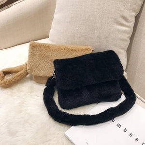 Planet Gates Women Winter Faux Fur Shoulder Bag Fashion Handbag lady Leopard print Handbags Female Party Small Girls Tote Bag Christmas Gift