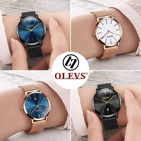 Planet Gates Women Woman Watch  Brand Female Watch Golden Stainless Steel Ladies Ultra thin Quartz Wrist Watches Luxury Water Resistant Clock
