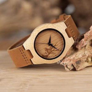 Planet Gates Womens / China Watch Men Elk Deer Head Bamboo Engraving Watches Women with Genuine Leather Lovers' Wristwatches relogio masculino