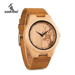Planet Gates Womens / China Watch Men Elk Deer Head Bamboo Engraving Watches Women with Genuine Leather Lovers' Wristwatches relogio masculino