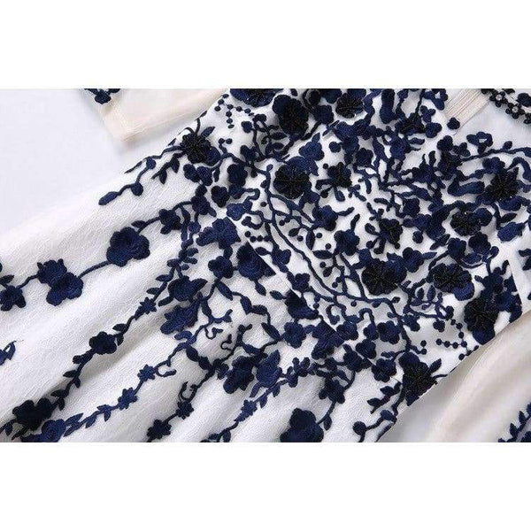 Planet Gates Womens Fashion Party Wedding Event Long Summer Dress 2018  Female Exquisite Embroidery Lace Maxi Vestido Mujer