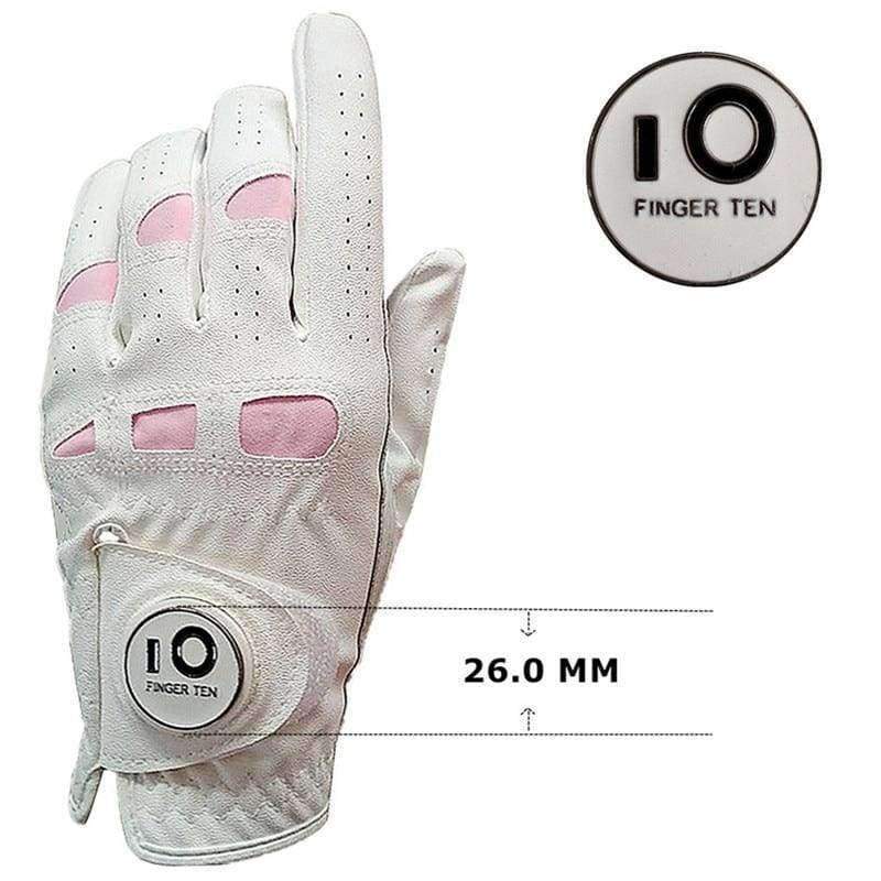 Planet Gates Worn on Left Hand / X-Small--18 / China Womens Golf Gloves with Ball Marker Left Hand Right Rh Lh All Weather Grip Ladies Fit XS Small Medium Large XL Free Shipping