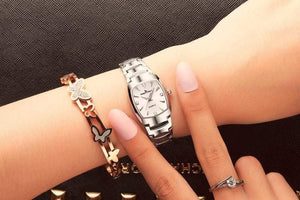 Planet Gates Womens Square Watches Rhinestone Quartz Watch Women Luxury Dress Fashion Bracelet Ladies Watch relogios feminino