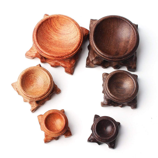 Planet Gates Wood Craft Display Stand Pedestal Base Foundation For Crystal Ball Globe Sphere Ball Egg Cute