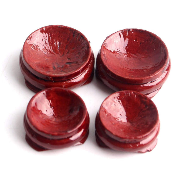Planet Gates Wood Craft Stand Pedestal Base Foundation For Crystal Ball Sphere Globe Sphere Ball Egg Red