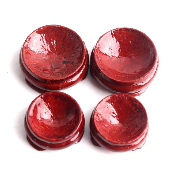 Planet Gates Wood Craft Stand Pedestal Base Foundation For Crystal Ball Sphere Globe Sphere Ball Egg Red