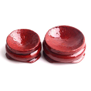 Planet Gates Wood Craft Stand Pedestal Base Foundation For Crystal Ball Sphere Globe Sphere Ball Egg Red