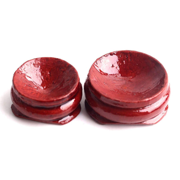 Planet Gates Wood Craft Stand Pedestal Base Foundation For Crystal Ball Sphere Globe Sphere Ball Egg Red