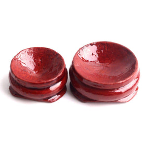 Planet Gates Wood Craft Stand Pedestal Base Foundation For Crystal Ball Sphere Globe Sphere Ball Egg Red