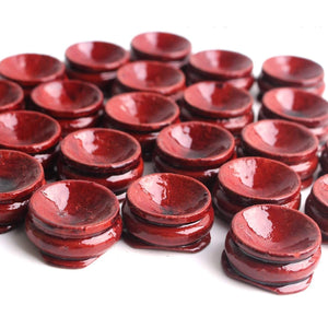 Planet Gates Wood Craft Stand Pedestal Base Foundation For Crystal Ball Sphere Globe Sphere Ball Egg Red