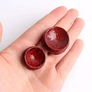 Planet Gates Wood Craft Stand Pedestal Base Foundation For Crystal Ball Sphere Globe Sphere Ball Egg Red