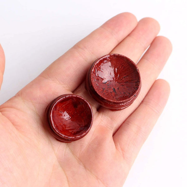 Planet Gates Wood Craft Stand Pedestal Base Foundation For Crystal Ball Sphere Globe Sphere Ball Egg Red