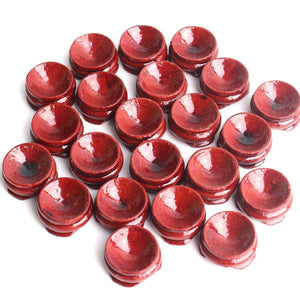 Planet Gates Wood Craft Stand Pedestal Base Foundation For Crystal Ball Sphere Globe Sphere Ball Egg Red