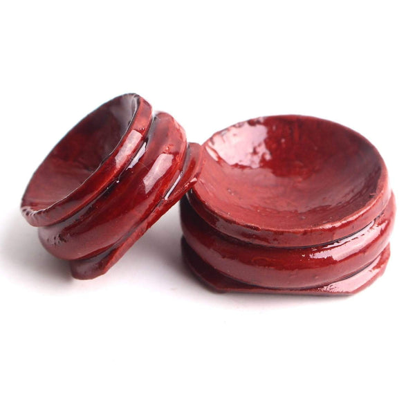 Planet Gates Wood Craft Stand Pedestal Base Foundation For Crystal Ball Sphere Globe Sphere Ball Egg Red