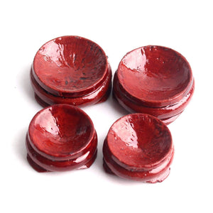 Planet Gates Wood Craft Stand Pedestal Base Foundation For Crystal Ball Sphere Globe Sphere Ball Egg Red