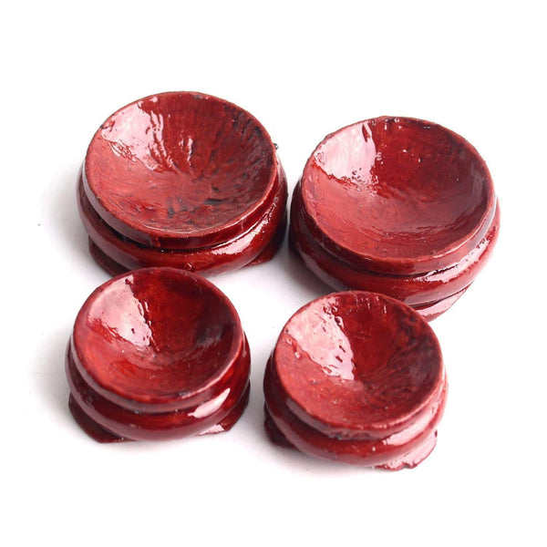 Planet Gates Wood Craft Stand Pedestal Base Foundation For Crystal Ball Sphere Globe Sphere Ball Egg Red