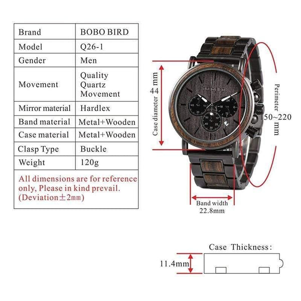 Planet Gates Wood Stainless Steel Men Watch Stylish Wooden Timepieces Chronograph Quartz Watches relogio masculino W-Q26