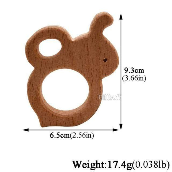 Planet Gates wood teether C Hot Baby Teether Wooden Animal Pacifier Pendant Leaves Beech Squirrel Rodent Baby Gym Accessories Tooth Pendant Nursing Toy Gift