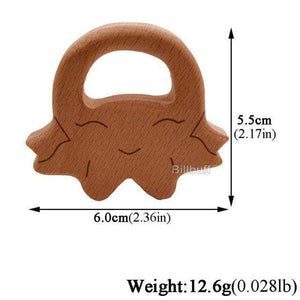 Planet Gates wood teether E Hot Baby Teether Wooden Animal Pacifier Pendant Leaves Beech Squirrel Rodent Baby Gym Accessories Tooth Pendant Nursing Toy Gift