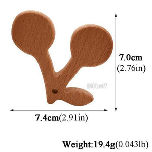 Planet Gates wood teether f Hot Baby Teether Wooden Animal Pacifier Pendant Leaves Beech Squirrel Rodent Baby Gym Accessories Tooth Pendant Nursing Toy Gift
