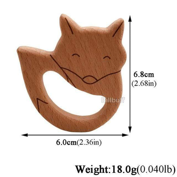 Planet Gates wood teether F Hot Baby Teether Wooden Animal Pacifier Pendant Leaves Beech Squirrel Rodent Baby Gym Accessories Tooth Pendant Nursing Toy Gift
