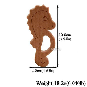 Planet Gates wood teether H Hot Baby Teether Wooden Animal Pacifier Pendant Leaves Beech Squirrel Rodent Baby Gym Accessories Tooth Pendant Nursing Toy Gift