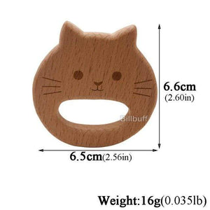 Planet Gates wood teether N Hot Baby Teether Wooden Animal Pacifier Pendant Leaves Beech Squirrel Rodent Baby Gym Accessories Tooth Pendant Nursing Toy Gift