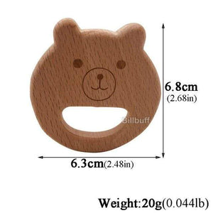 Planet Gates wood teether O Hot Baby Teether Wooden Animal Pacifier Pendant Leaves Beech Squirrel Rodent Baby Gym Accessories Tooth Pendant Nursing Toy Gift