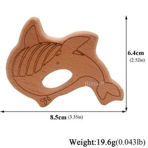 Planet Gates wood teether Q Hot Baby Teether Wooden Animal Pacifier Pendant Leaves Beech Squirrel Rodent Baby Gym Accessories Tooth Pendant Nursing Toy Gift