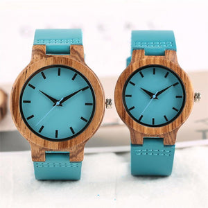 Planet Gates Wood Watch for Men Women Genuine Leather Wristwatch Mens Quartz Watch Elegant Watch Women Best Gifts for Lover