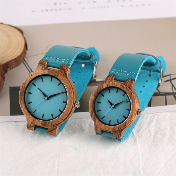 Planet Gates Wood Watch for Men Women Genuine Leather Wristwatch Mens Quartz Watch Elegant Watch Women Best Gifts for Lover