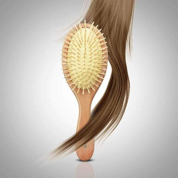 Planet Gates Wooden Comb Scalp Massage Brush Natural Wood Needle Healthy Comb Antistatic Cushion Hair Brush Hair Care Styling Tools