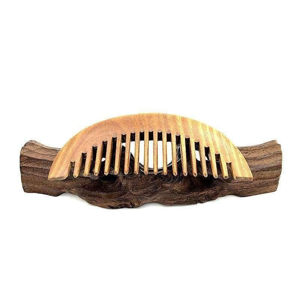 Planet Gates Wooden Combs Wide Tooth Green Sandalwood Hairbrushes Antique Hair Care Styling Tools L-K920