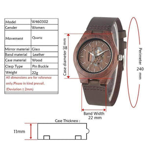 Planet Gates Wooden Couple Watch Quartz Leather Band Handmade Walnut Wood Watches Hollow Dial Valentine's Day Lover Gift reloj para parej
