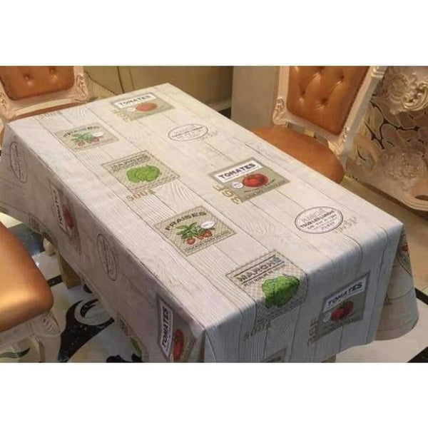 Planet Gates Wooden dining table / 137x137cm PVC TableCloth Waterproof Rectangular Plastic Picnic Cloth for Tea Table Home Textile Fashion Love Festive Red MJ033