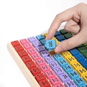 Planet Gates Wooden Multiplication & Math Table Board Game Kids Montessori Preschool Learning Educational Toys Gift for Toodler