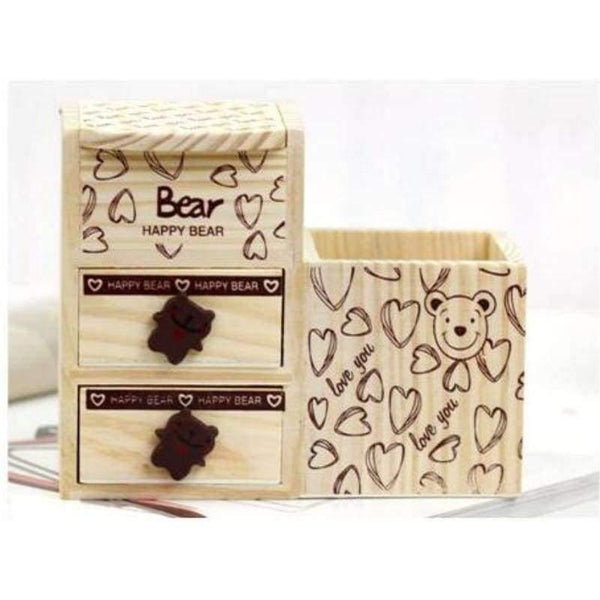 Planet Gates Wooden Pen Holder Kawaii Desk Tidy Organizer Pencil Holder Cute Anime Cartoon Desktop Pen Pot Creative Office Accessories