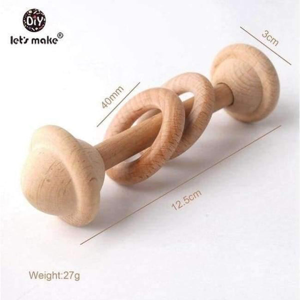 Planet Gates wooden ring rattle Puzzle Toys intellectual of children Montessori Toys set Nursing Wooden Wooden Rattles Baby fun and interesting toys