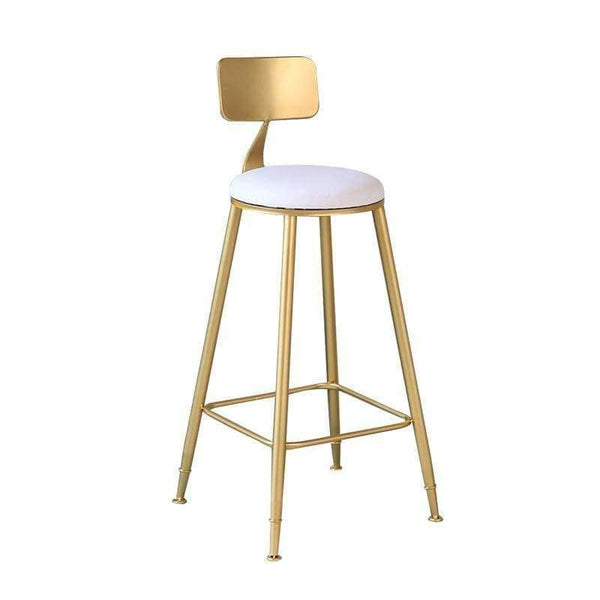 Planet Gates wooden seat Nordic bar stool wrought iron ins creative dining chair solid wood bar chair simple bar stool cafe back high chair