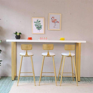 Planet Gates wooden seat Nordic bar stool wrought iron ins creative dining chair solid wood bar chair simple bar stool cafe back high chair