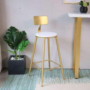 Planet Gates wooden seat Nordic bar stool wrought iron ins creative dining chair solid wood bar chair simple bar stool cafe back high chair